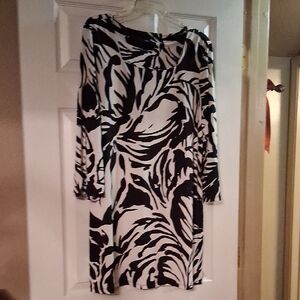 Black and White Patterned Dress